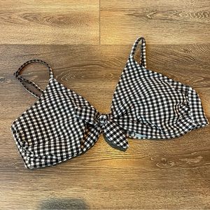 Xhilaration Black and White Gingham Padded Swimsuit XL
